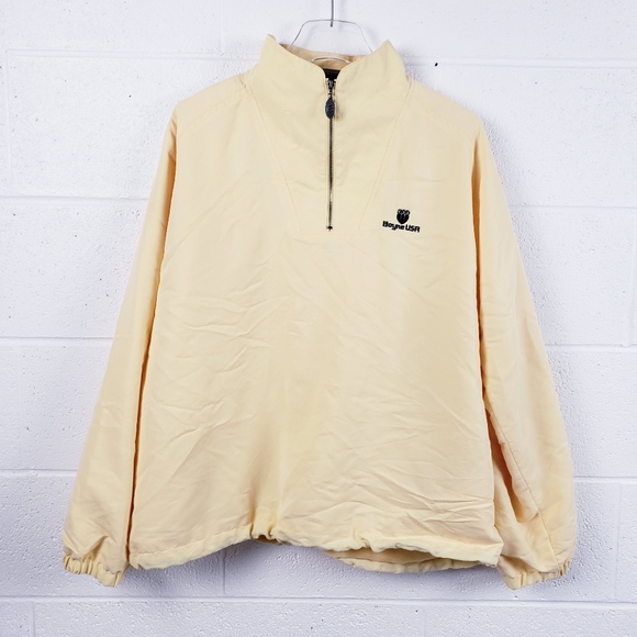 Sunderland of Scotland 1/2 Zip Golf Pullover Windbreaker Jacket Yellow Men's XL - Picture 1 of 11